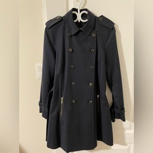Zara XL women’s navy trench coat with belt